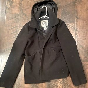 Hooded pea coat